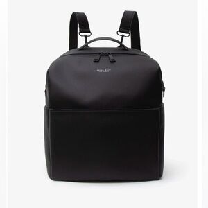Mina Baie Stevie Midi Backpack - Genuine Leather, Black